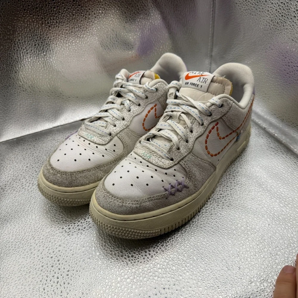 Size 7 Nike Air Force 1 '07 SE 101 White Sail Womens Athletic Shoes DX2348-100‎